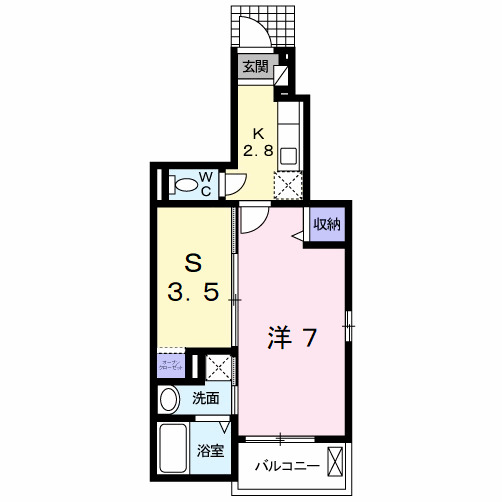 北九州市門司区葛葉のアパートの間取り