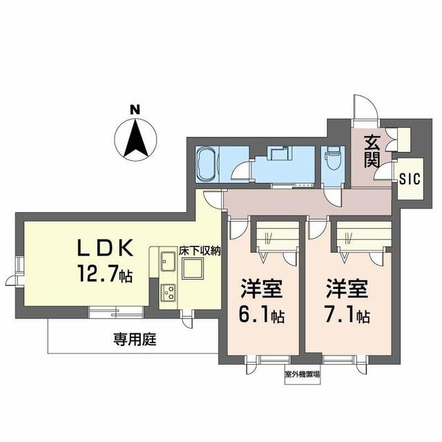 シャーメゾン　オルテンシア　ミノオの間取り