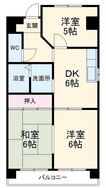 【名古屋市守山区大屋敷のマンションの間取り】