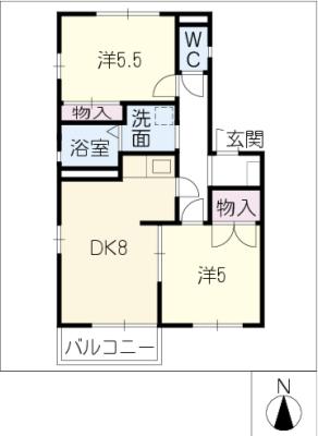 ウッディベルＤ棟の間取り