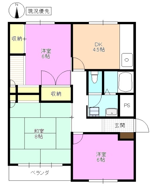 本庄マンション南棟の間取り