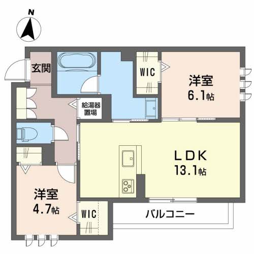 ファミーユ金沢八日市の間取り