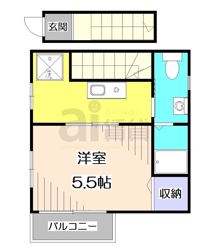 練馬区石神井台のアパートの間取り