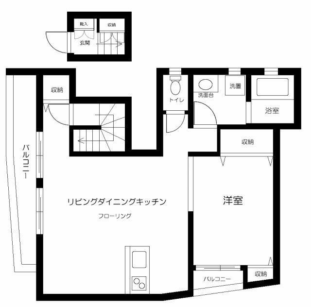 練馬区豊玉北のアパートの間取り