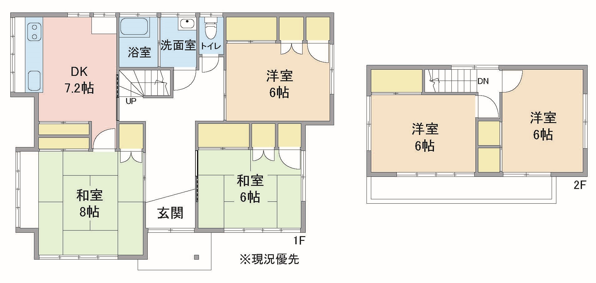 【好間町下好間字渋井　賃貸戸建の間取り】