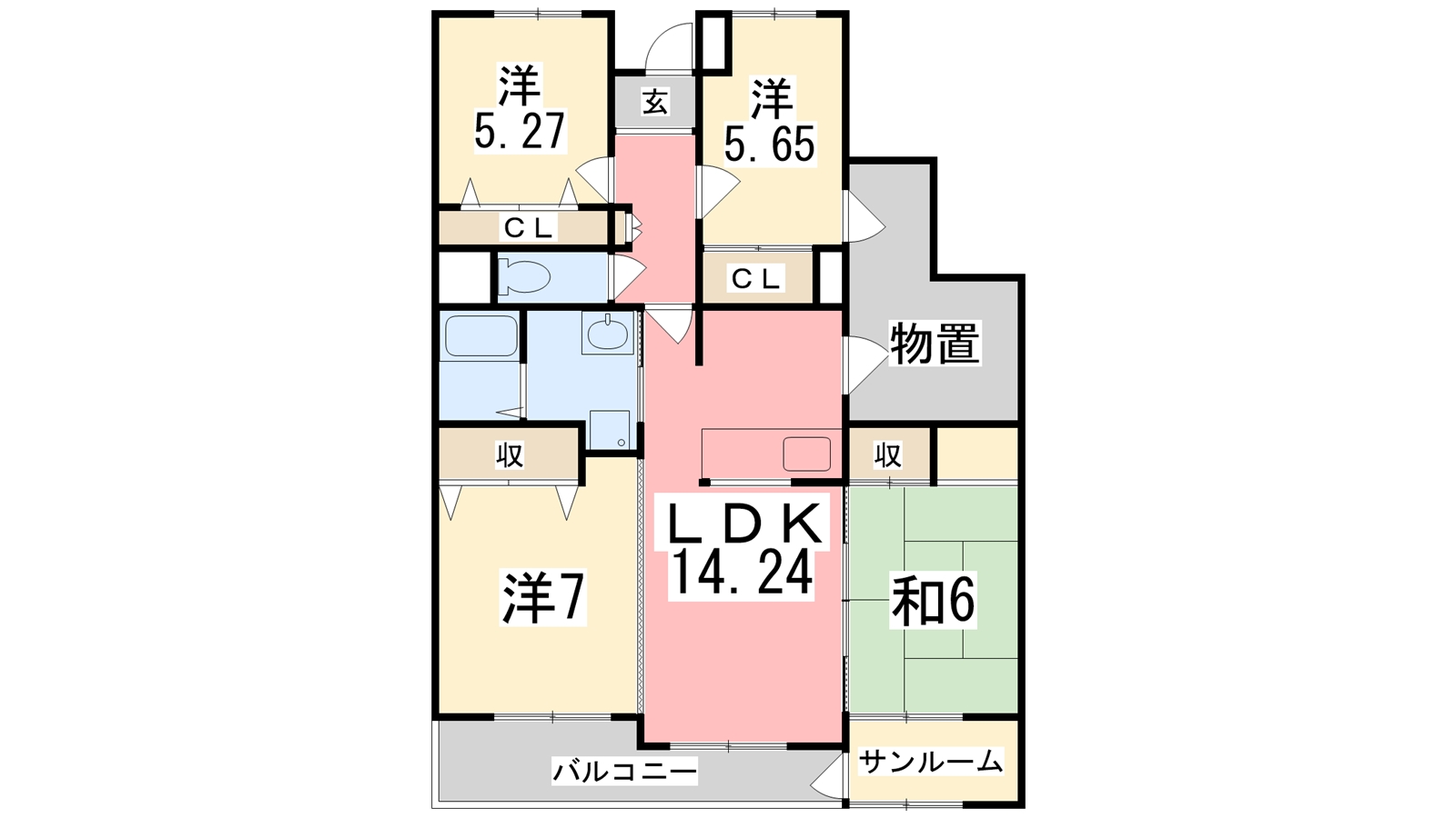 シャトーブランシェの間取り