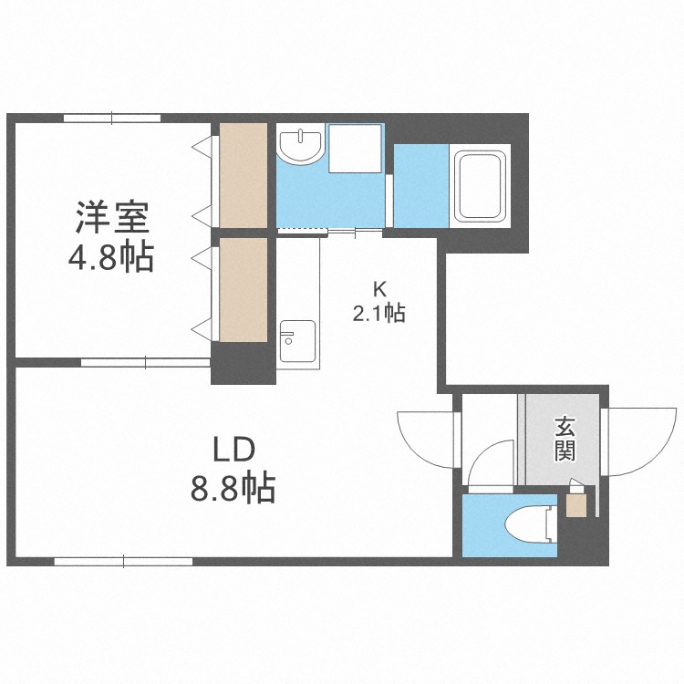 レクスベイル発寒の間取り