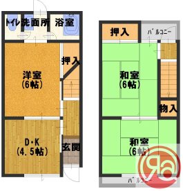 庭井２丁目貸家の間取り