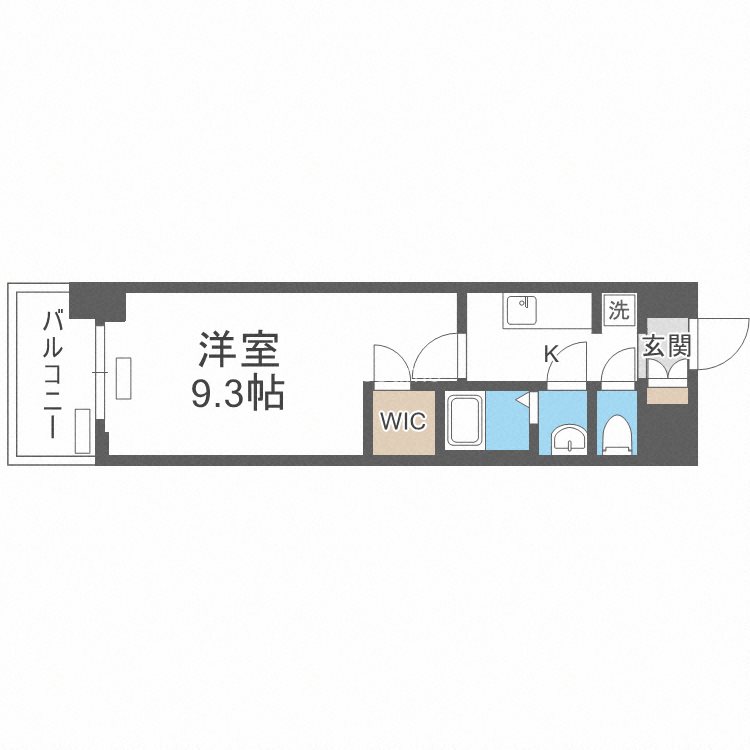 大阪市中央区博労町のマンションの間取り