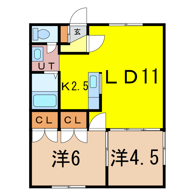 アースコーポの間取り