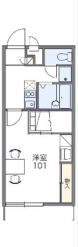 レオパレスメルベーユの間取り