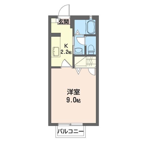 結城市城南町のアパートの間取り