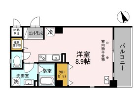 姫路市東延末のマンションの間取り