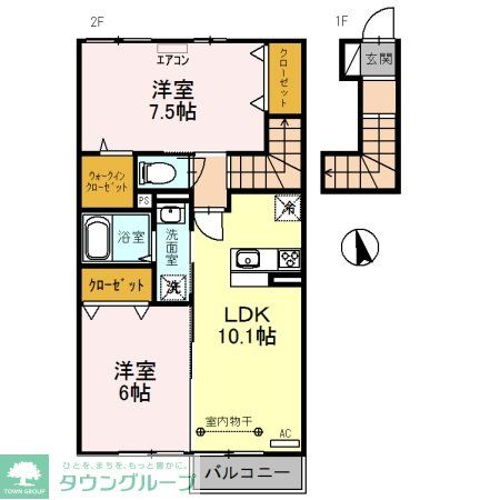 【大里郡寄居町大字赤浜のアパートの間取り】