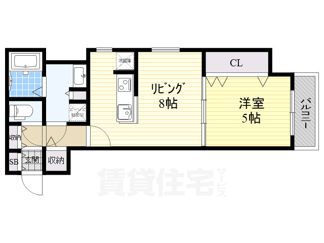 名古屋市中区栄のマンションの間取り