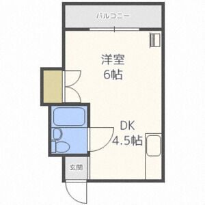 コーポ幌北５２２｜７７４７の間取り