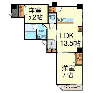 名古屋市熱田区森後町のマンションの間取り