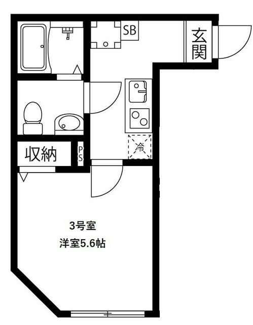 越谷市登戸町のアパートの間取り