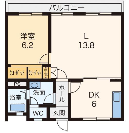 サニーハイツ香蘭の間取り