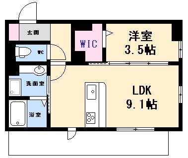 広島市西区庚午中のアパートの間取り