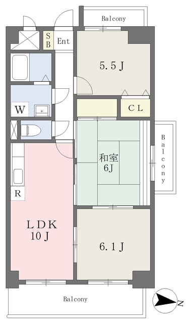 コアスターレ住道の間取り