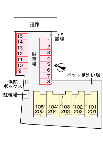 【グレースＳＡＭ　Ａの駐車場】