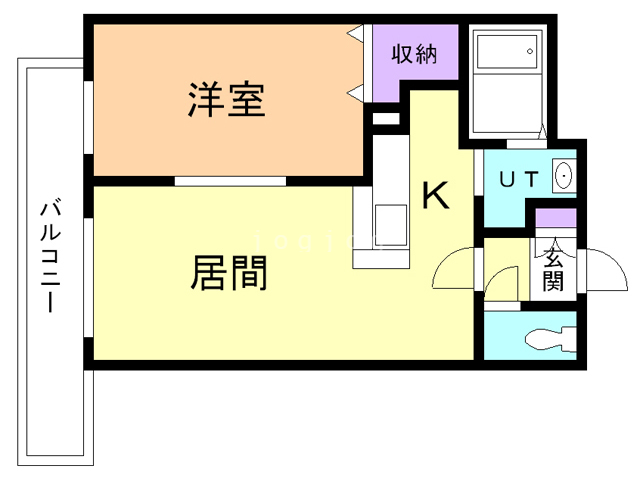 札幌市東区北二十八条東のマンションの間取り