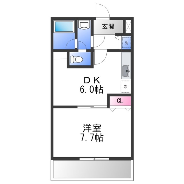 堺市西区鳳南町のアパートの間取り