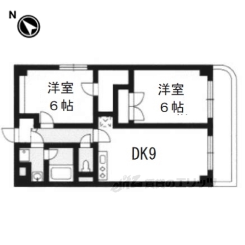 草津市橋岡町のマンションの間取り