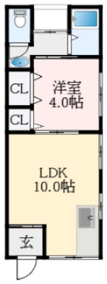 松原市天美北のマンションの間取り