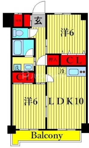 東京都江戸川区中葛西５（マンション）の賃貸物件の間取り