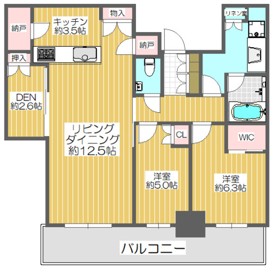 シエリアタワー大阪堀江の間取り