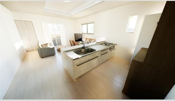 キッチン　完成家具設置イメージ