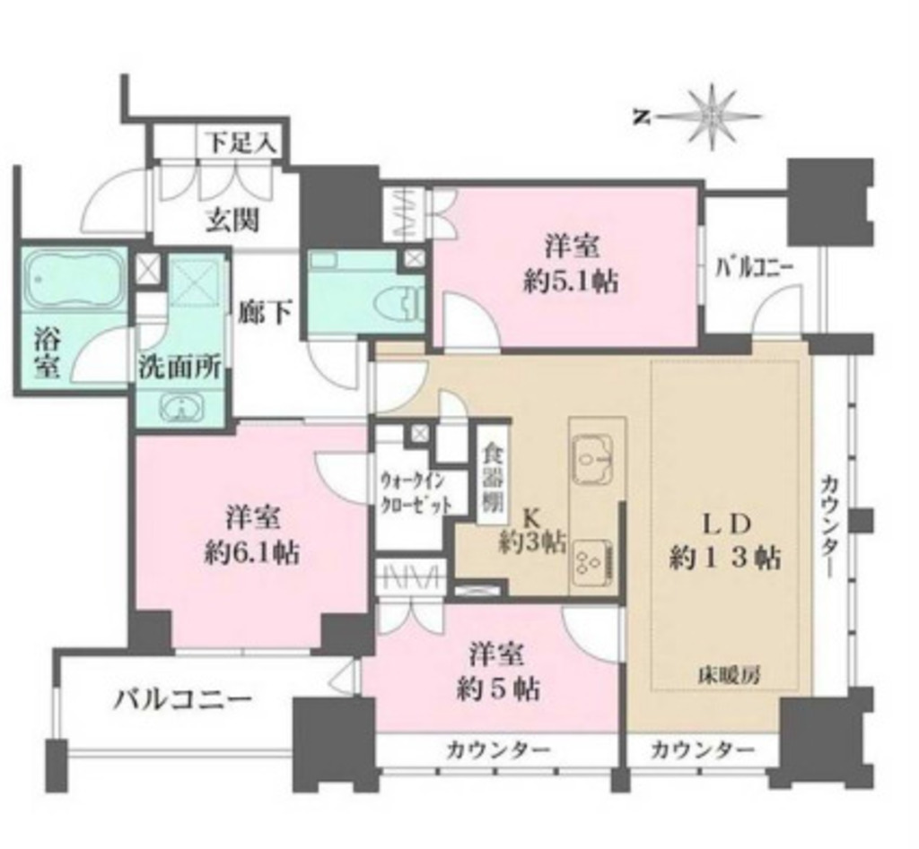 GEOCHIYODAOTEMACHI_間取り_0