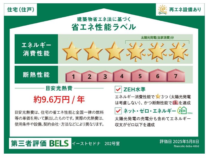 居室・リビング　省エネ性能ラベル