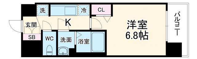 プレサンス京都二条京華の間取り写真
