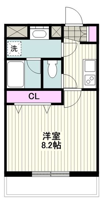京急大師線 港町駅 徒歩3分 4階建 築13年の間取り写真