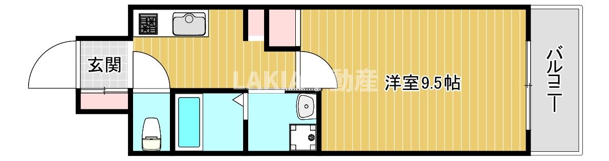 ホープ松屋町住吉の間取り写真