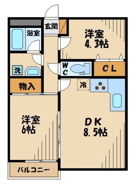 エステート西府中の間取り写真