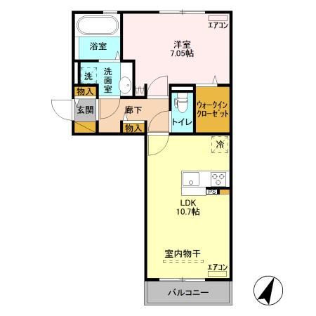 京成千原線 千葉寺駅 徒歩4分 3階建 築9年の間取り写真