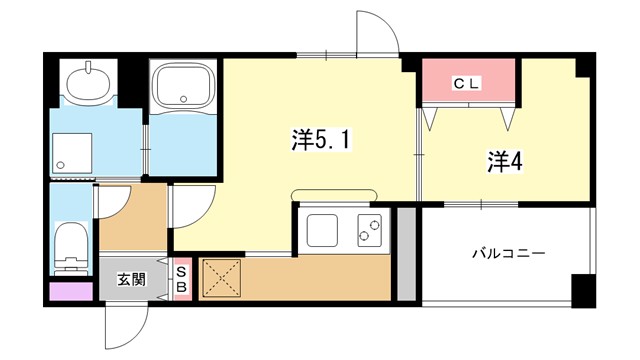 阪急宝塚線 岡町駅 徒歩12分 3階建 築9年の間取り写真