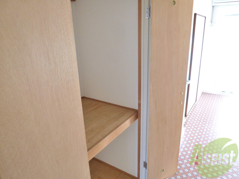 収納　この、廊下部分にも、収納スペースが有るので、お部屋すっきり