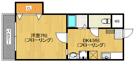 福岡市早良区高取のマンションの間取り