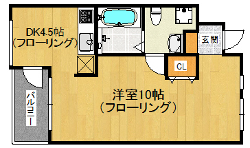 福岡市早良区西新のマンションの間取り