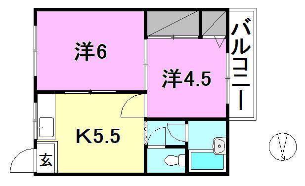 松山市南江戸のマンションの間取り