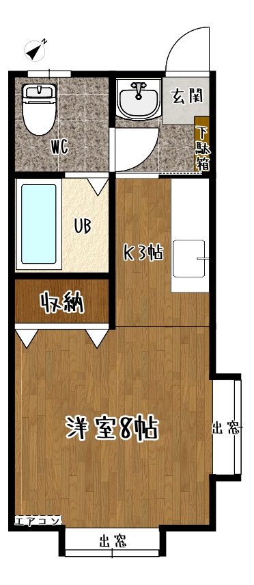 コーポ花徳の間取り