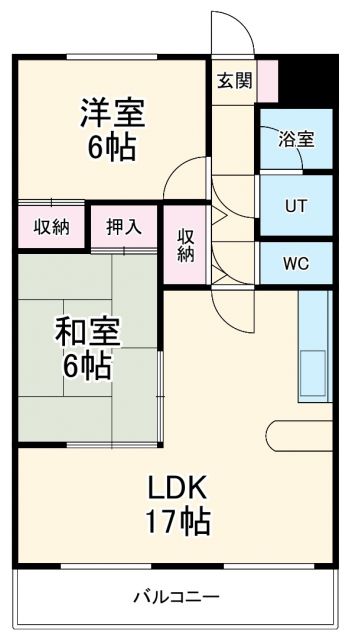 【各務原市鵜沼古市場町のマンションの間取り】