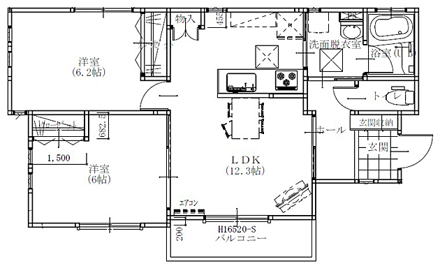 クルール　イリゼの間取り