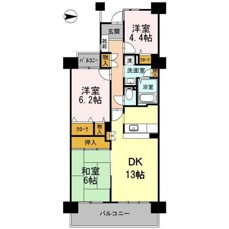 コープ野村東姪浜の間取り