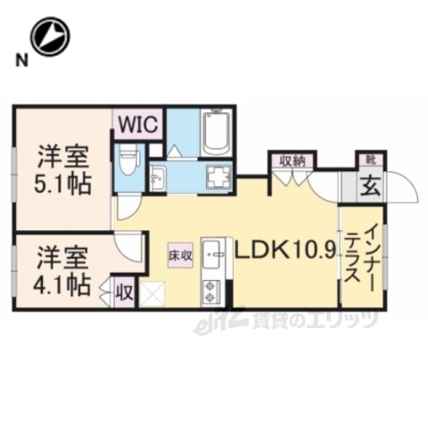 米原市宇賀野のアパートの間取り